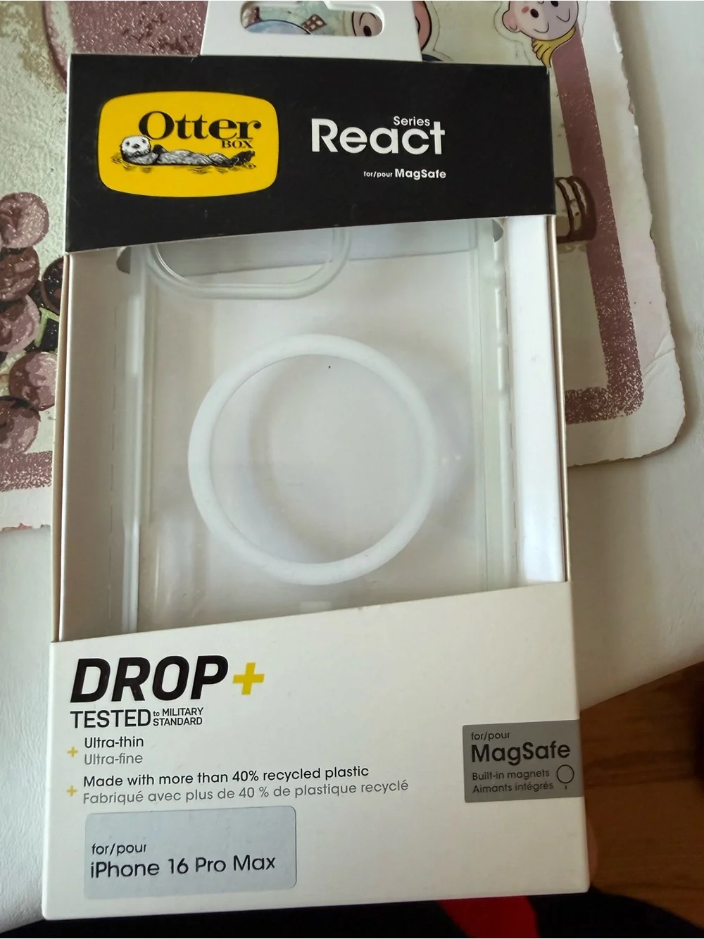 OtterBox React Series MagSafe Clear Case for iPhone 16 Pro Max - White